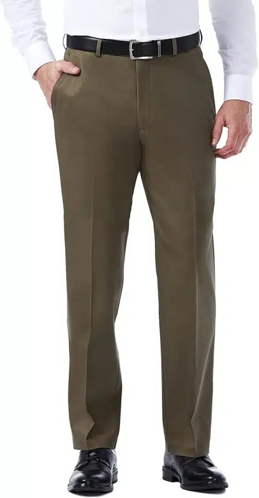 Haggar Men's Premium No Iron Khaki Classic Fit