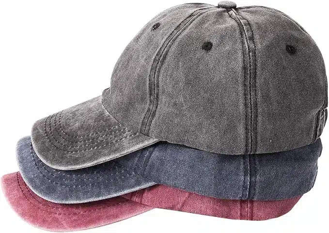 MEINICY 3-Pack Washed Baseball Caps